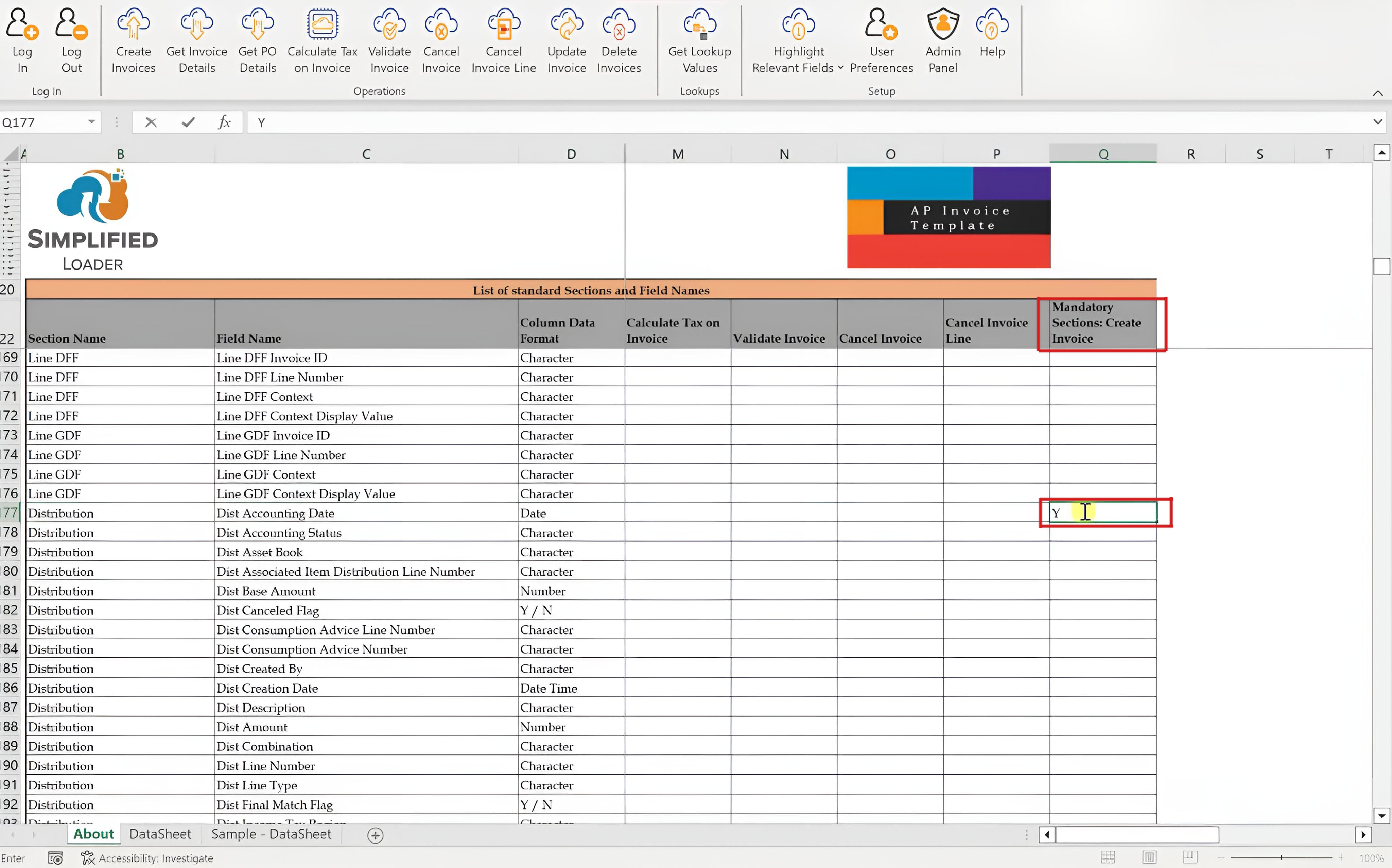 Simplified Loader - Mandatory Sections About